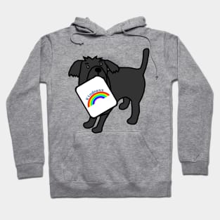 Cute Dog with Kindness Rainbow Sign Hoodie